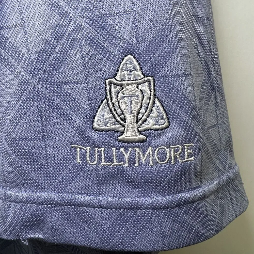 Straight Down Tullymore Golf Polo Mens Size XL Blue Geometric Diamonds Embroider - Picture 4 of 12